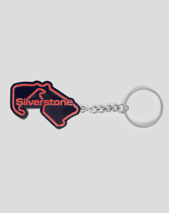 SILVERSTONE CIRCUIT KEYRING - NAVY
