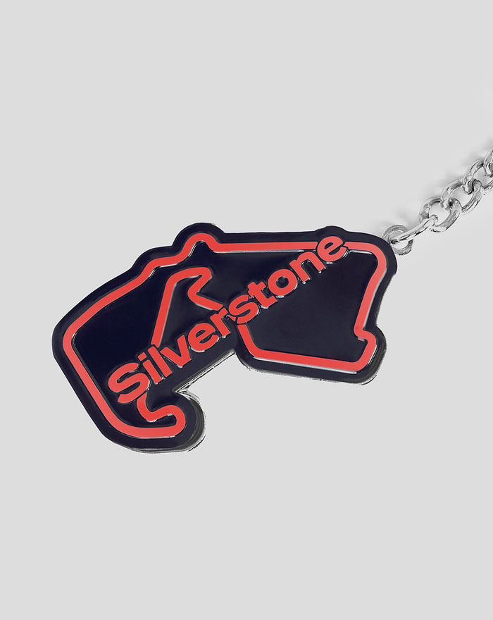 SILVERSTONE CIRCUIT KEYRING - NAVY