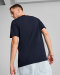 Back view of a man wearing a navy Formula 1 Silverstone Special Edition T-Shirt