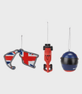 SILVERSTONE SET OF 3 TRACK BAUBLES