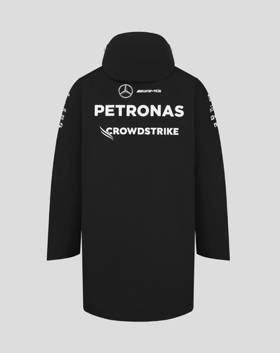 Mens Mercedes-AMG Petronas F1 Official Team Kit Rain Jacket - Black
