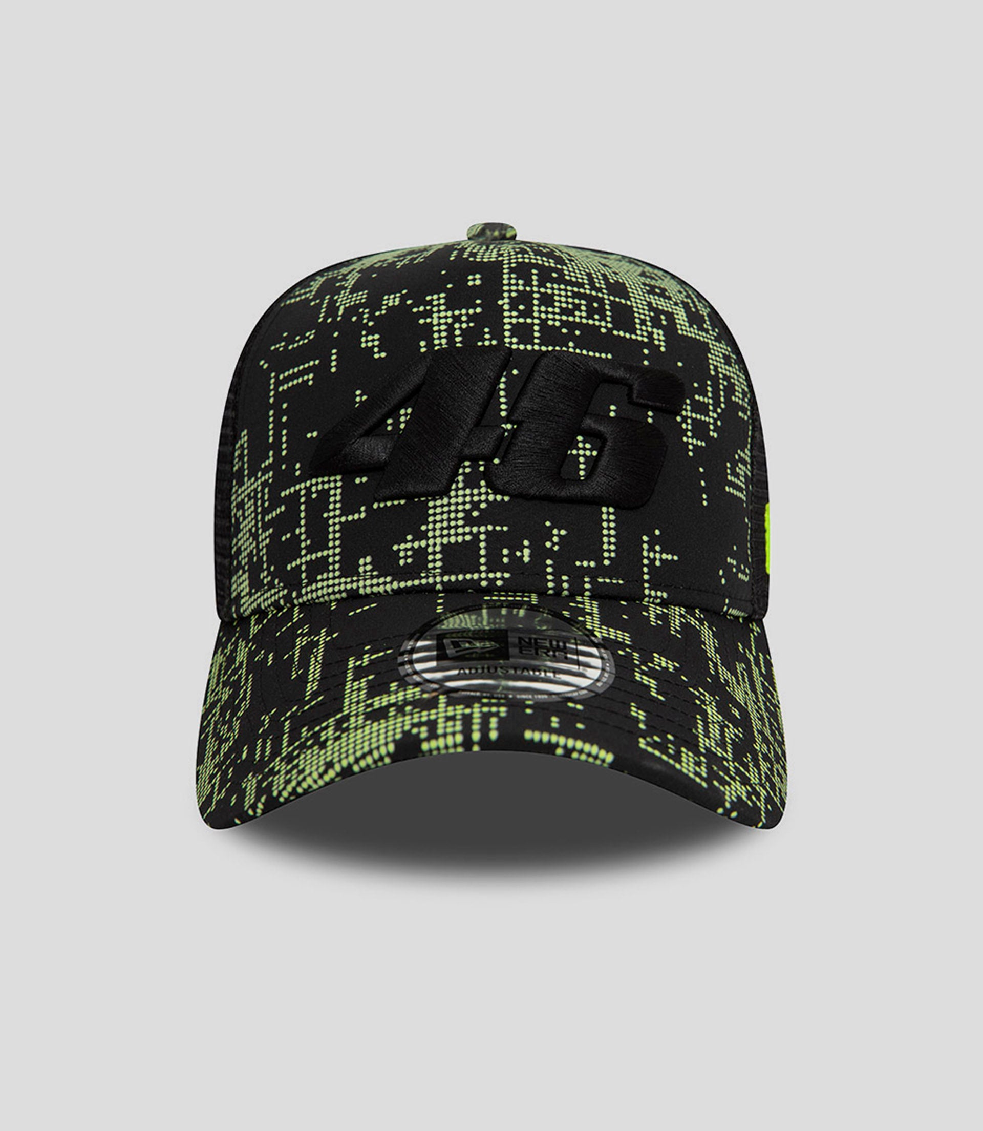 Unisex New Era VR46 Glitch Print Ef Trucker Cap - Black