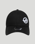 Black New Era Haas Team cap with a raised white Haas logo on the front and a curved visor