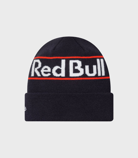 New Era x Oracle Red Bull Racing Team Wordmark Cuff Knitted Beanie - Dark Blue