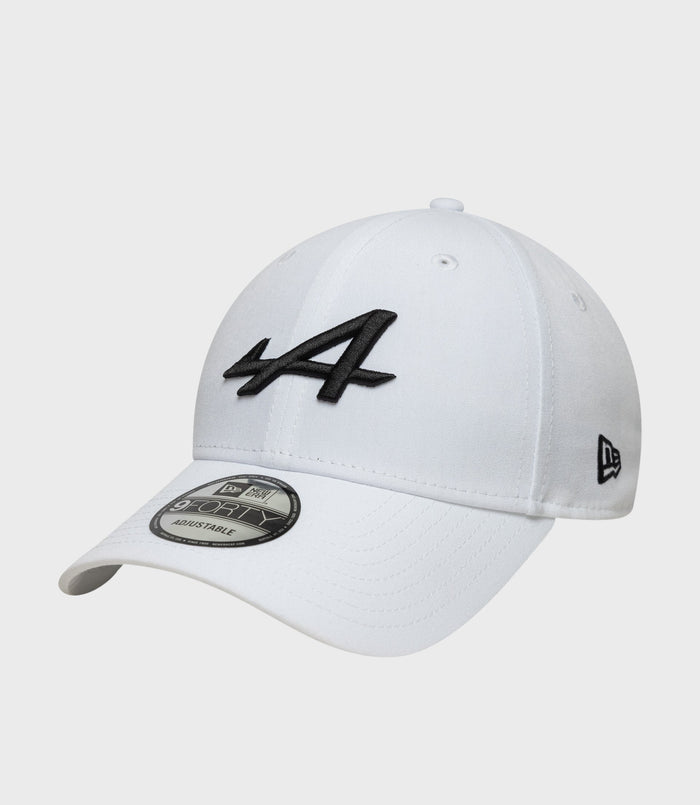 White New Era x Alpine Estretch Snapential 9Forty cap with black embroidered front logo on crown