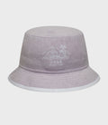 Pastel purple bucket hat crown featuring palm tree embroidery and Red Bull Racing logo