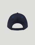 Back view of navy New Era Williams Racing Team 9Forty cap with blue eyelets and snapback closure