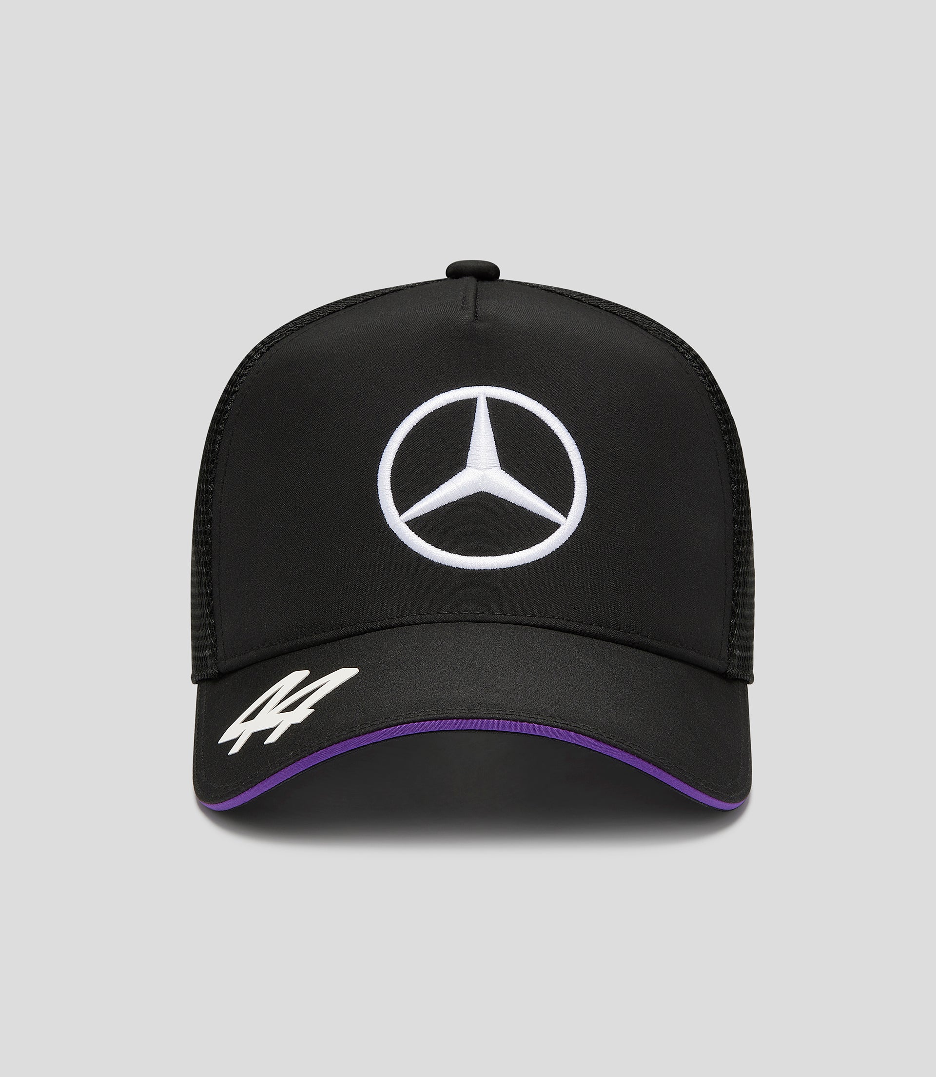 Unisex Mercedes-AMG Petronas F1 Official Team Kit Lewis Hamilton Trucker Cap - Black