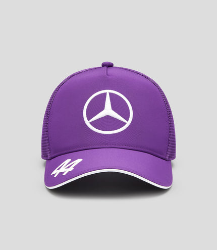 Unisex Mercedes-AMG Petronas F1 Official Team Kit Lewis Hamilton Trucker Cap - Purple