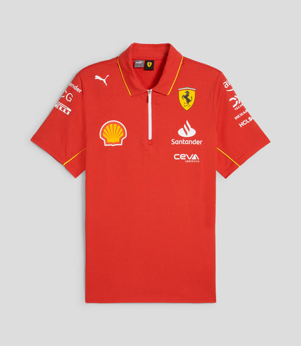 Mens Scuderia Ferrari Official Team Kit Team Polo - Red