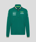 Mens Aston Martin F1 Official Team Kit Team 1/4 Zip - Green