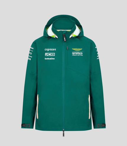 Unisex Aston Martin F1 Official Team Kit Team Rain Jacket - Green