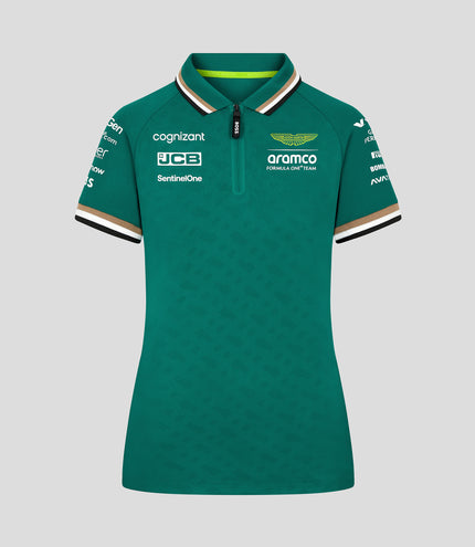 Womens Aston Martin F1 Official Team Kit Team Polo - Green