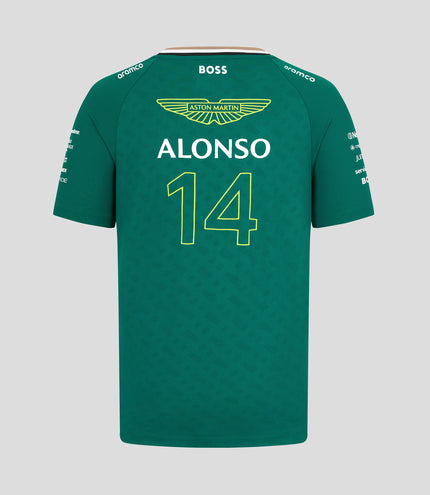 Unisex Aston Martin F1 Official Team Kit Alonso Team T-Shirt - Green