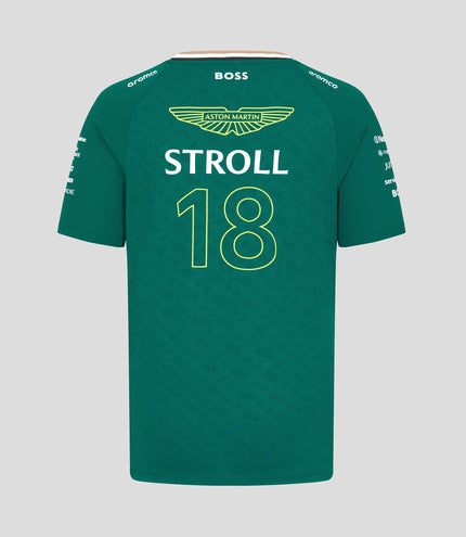 Unisex Aston Martin F1 Official Team Kit Stroll Team T-Shirt - Green