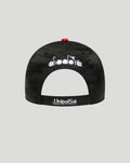 Back view of black camo Ducati cap with white diadora logo and UnipolSai strap.