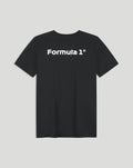 Back view of black F1 Track Limits T-shirt with Formula 1 branding across the upper back