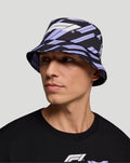 Unisex F1 Track Graphic Bucket Hat in purple and black with a white F1 logo.