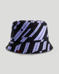 F1 Fanwear unisex bucket hat with purple and black track graphic pattern