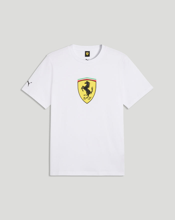 Scuderia Ferrari Men's Big Shield T-Shirt - White