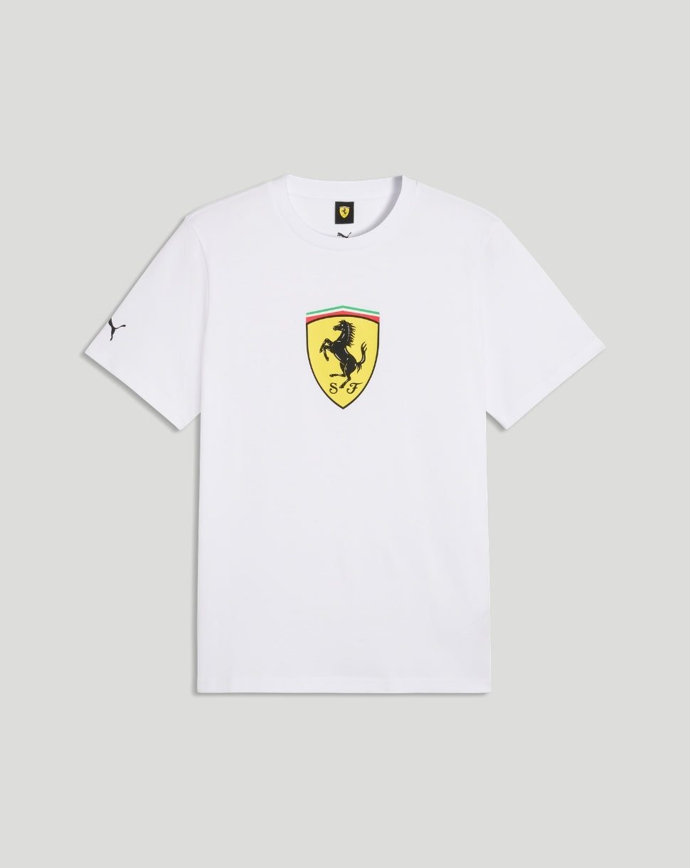Scuderia Ferrari Men's Big Shield T-Shirt - White