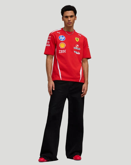 Scuderia Ferrari Men's Team Drivers T-Shirt - Red