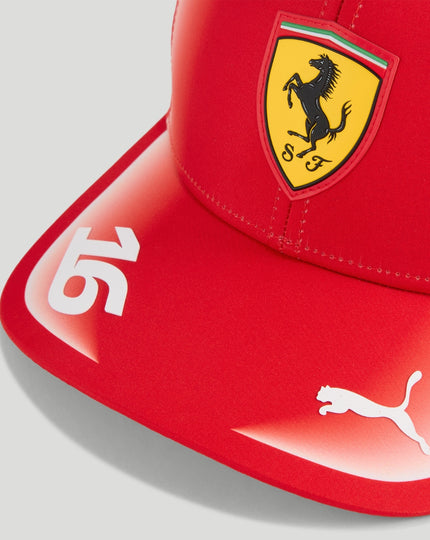 Scuderia Ferrari Unisex Team Leclerc Baseball Cap - Red
