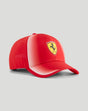 Red Scuderia Ferrari unisex team baseball cap with yellow shield logo on the front and a perforated mesh back