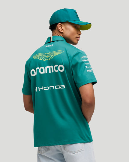 Aston Martin F1 Men's Team Polo - Green
