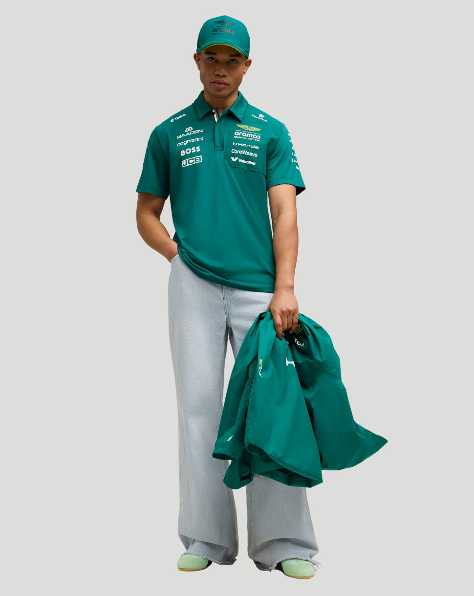 Aston Martin F1 Men's Team Polo - Green