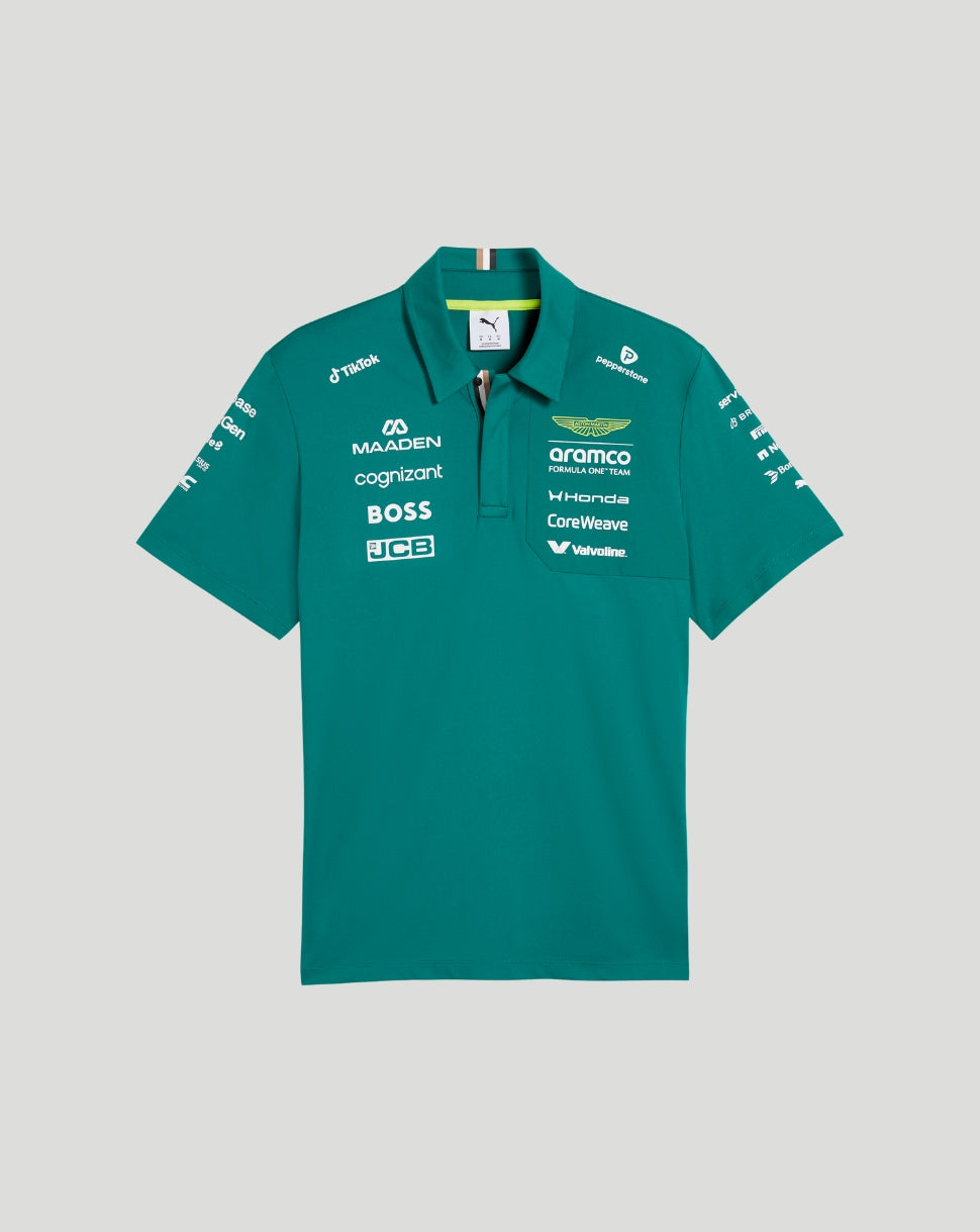 Aston Martin F1 Men's Team Polo - Green