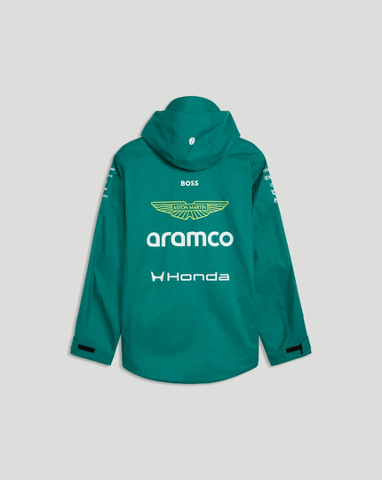 Aston Martin F1 Men's Team Rain Jacket - Green