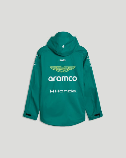 Aston Martin F1 Men's Team Rain Jacket - Green