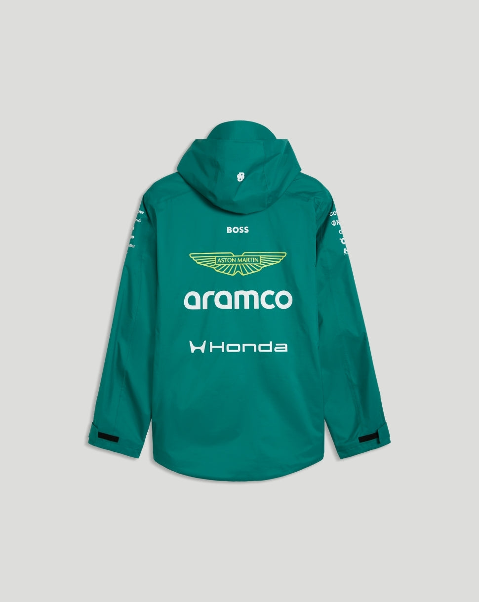 Aston Martin F1 Men's Team Rain Jacket - Green