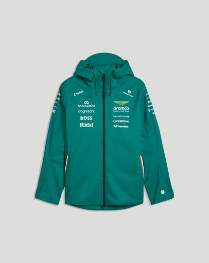 Aston Martin F1 Men's Team Rain Jacket - Green