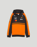 Kids McLaren Junior Team Hoodie Papaya orange and black with team branding