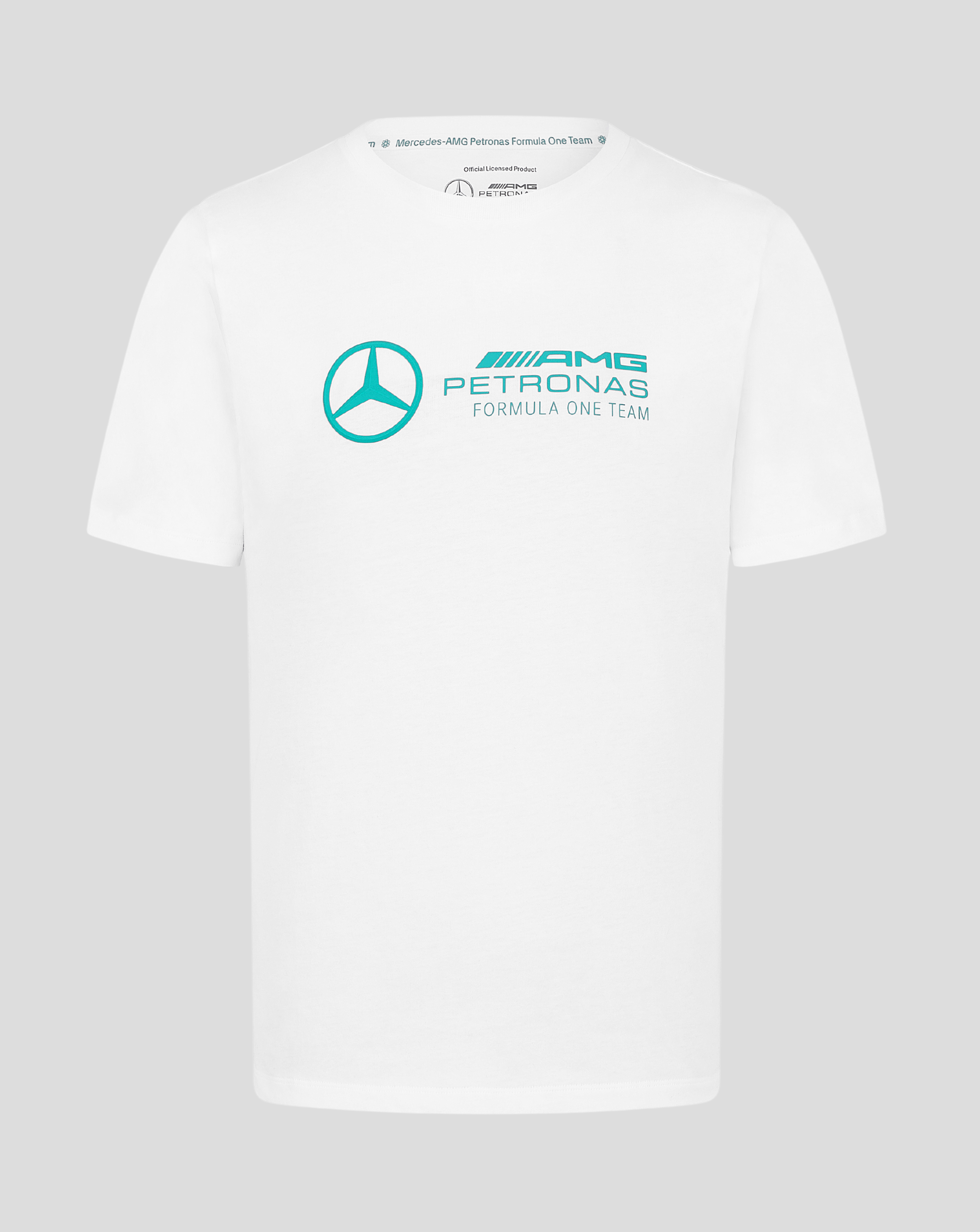 Mens Mercedes-AMG Petronas F1 Fanwear Large Logo T-Shirt - White