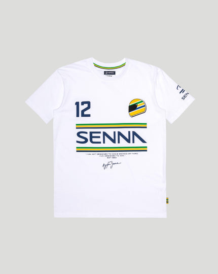 Unisex Senna 12 Stripe T-Shirt  - White