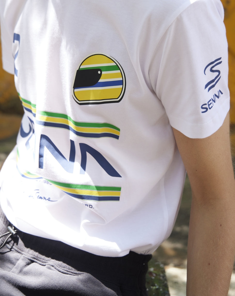 Unisex Senna 12 Stripe T-Shirt  - White