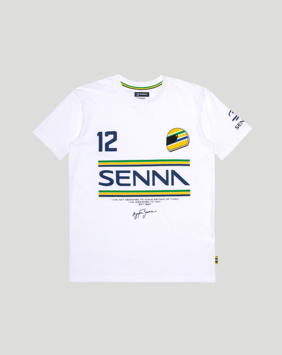 Unisex Senna 12 Stripe T-Shirt  - White