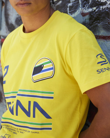 Unisex Senna 12 Stripe T-Shirt - Yellow