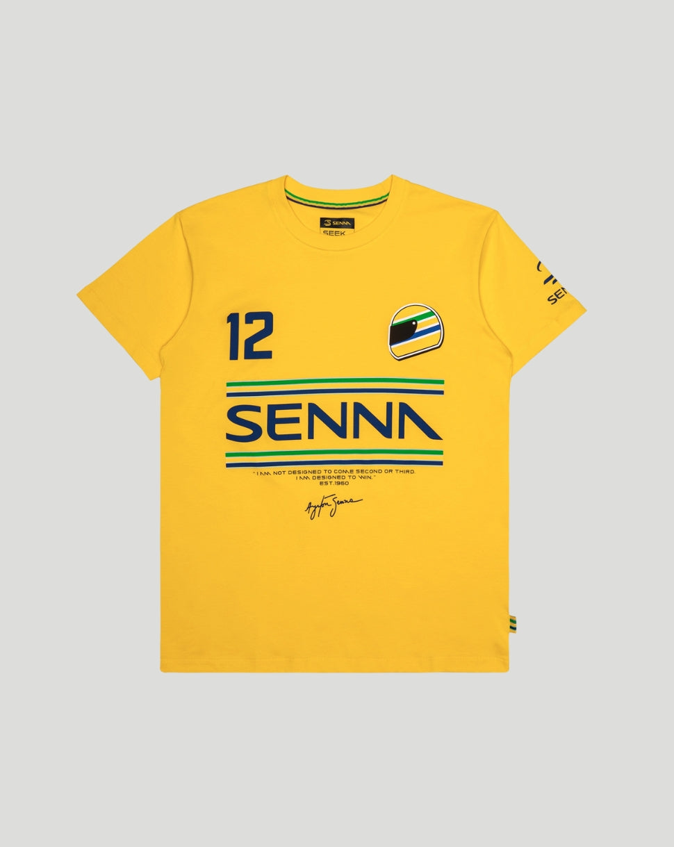 Unisex Senna 12 Stripe T-Shirt - Yellow