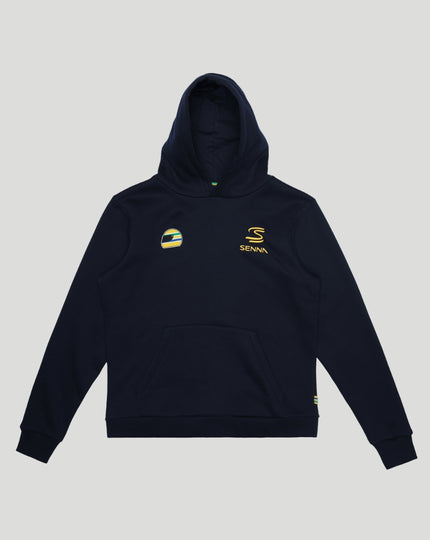 Unisex Senna #12 Stripe Pullover Hoodie  -  Navy