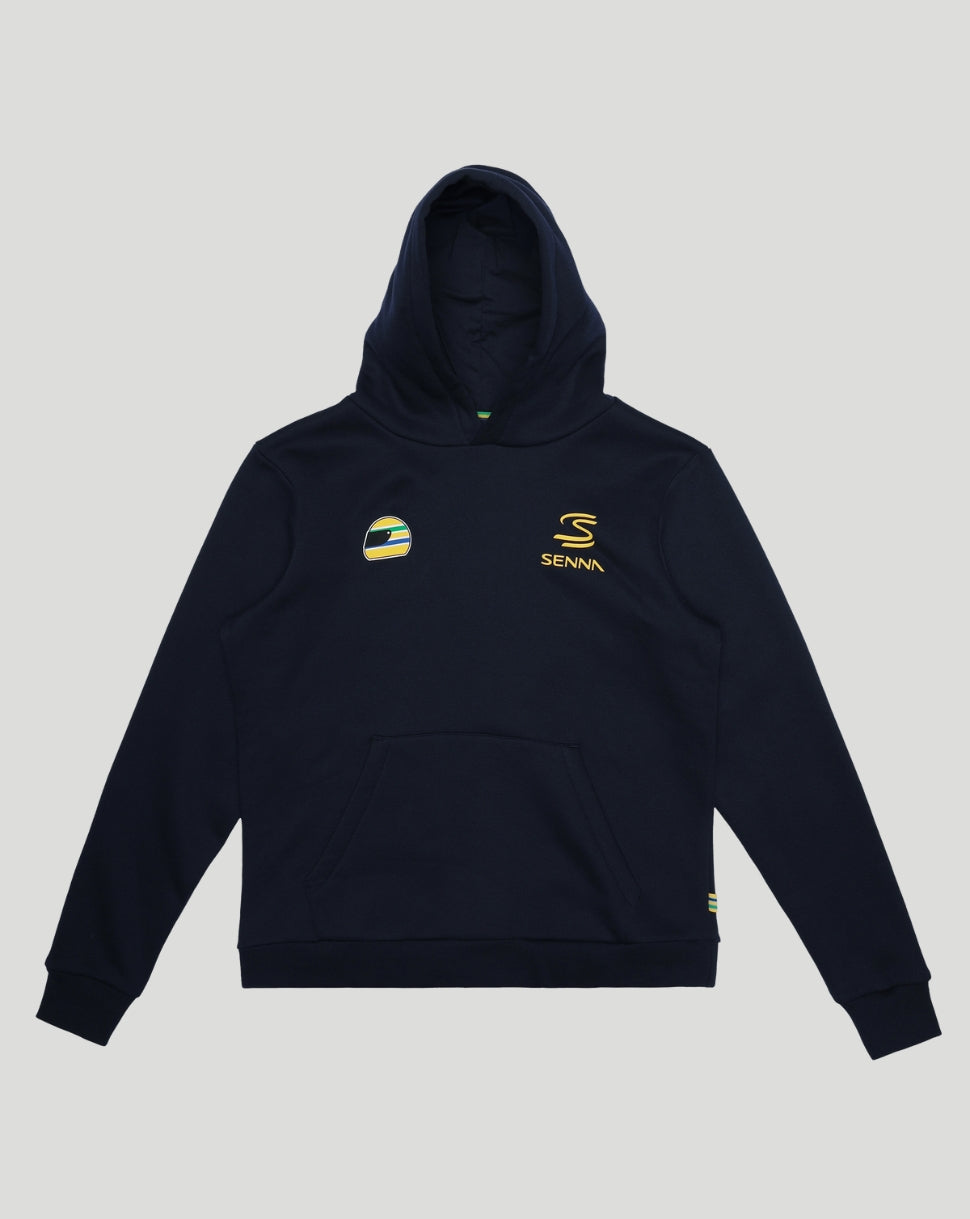 Unisex Senna #12 Stripe Pullover Hoodie  -  Navy