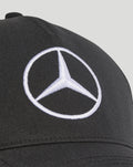 Mercedes AMG Petronas F1 Team Driver Cap in black with white embroidered Mercedes emblem