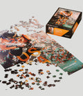 McLaren Oscar Piastri puzzle box with scattered puzzle pieces