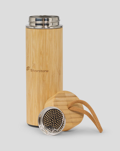 Silvertone Bamboo Water Bottle