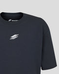 Silverstone Festival Brights T Shirt dark navy close up shows ribbed crew neck and front logo