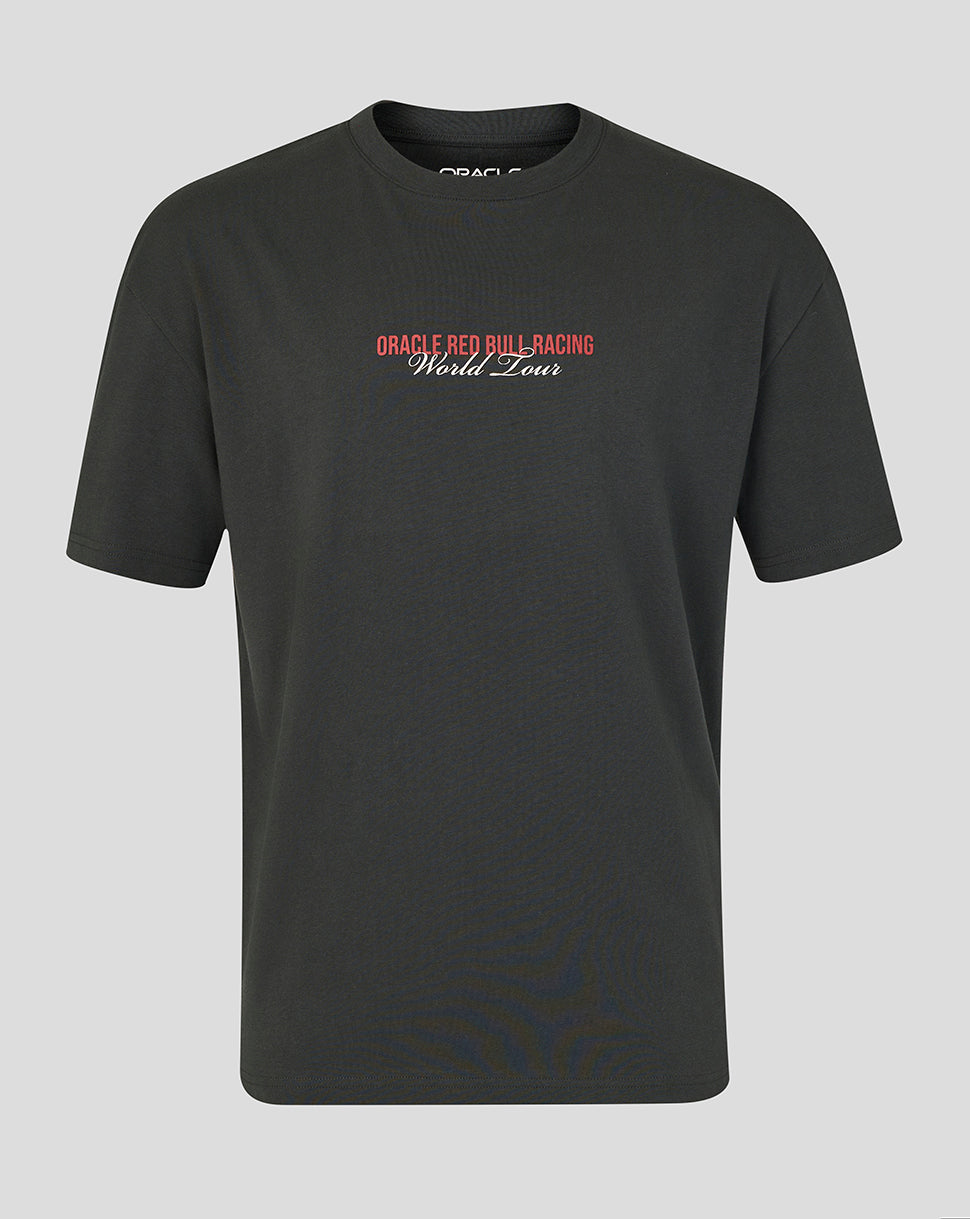 Oracle Red Bull Racing Unisex World Tour Relaxed Fit T-Shirt - Black