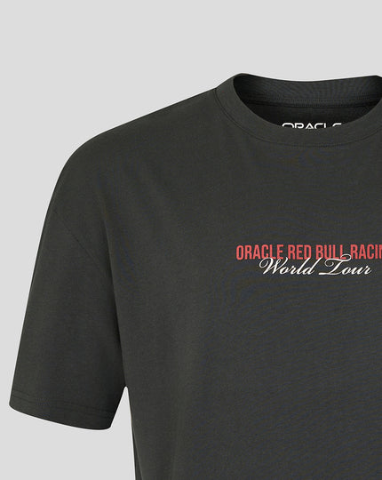 Oracle Red Bull Racing Unisex World Tour Relaxed Fit T-Shirt - Black